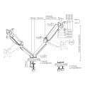 SBOX Desktop mount for 2 monitor LCD-S024-3
