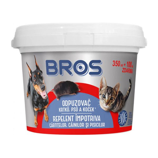 Odpuzovač krtků, psů a koček BROS 350ml + 100ml zdarma