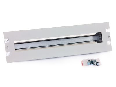 19" instalační panel s DIN lištou 3U šedá
