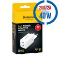 INTENSO W40CC GaN, 2x USB C, Nabíječka, 40W, bílá