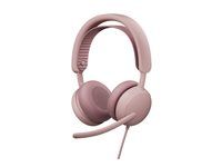 Logitech Zone Wired 2 for Business - Náhlavní souprava - náhlavní - kabelové - odstranení šumu - růžová - certifikováno pro Microsoft Teams