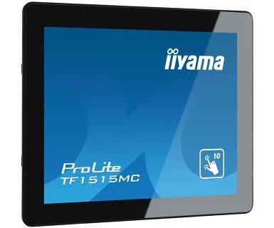 15" iiyama TF1515MC-B2: TN, XGA, capacitive, 10P, 350cd/m2, VGA, DP, HDMI, černý