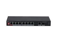 Přepínač - neřízený - 8 x 10/100 (PoE) + 1 x 10/100/1000 Base-T (uplink) + 1 x 1000Base-X (uplink) - desktop - High PoE / PoE+