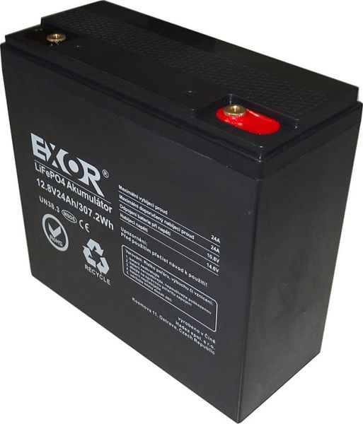 Baterie LiFePO4 12,8V 24Ah EXOR LFP R926