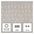 LED vianoč. cencúle, 5 m, vonkajšie aj vnútorné, teplá biela, ovládač, programy, časovač