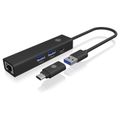 RAIDSONIC ICY HUB USB Type C/1xUSB3.2-C/2USB RJ45