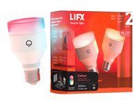 LED žárovka - tvar: A60 - E27 - 11.5 W (ekvivalentní 80 W) - třída F - několikabarevné/teplé na studené bílé světlo - 1500-9000 K - bílá (balení 2)