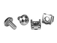 20 Pack - Installation Tool - 12 mm M6 Screws - M6 Nuts - Cabinet Mounting Screws and Cage Nuts (CABSCRWM620) - Šrouby a matice pro regál - stříbrná (balení 20)