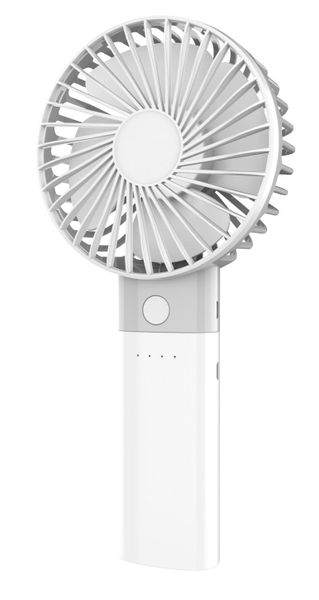 Platinet PRDF6107 kapesní ventilátor 10 cm, funkce powerbanky 4000 mAh, bílá-šedá