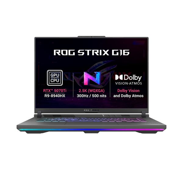 ASUS ROG Strix G16/G614PR-TS150Z/R9-8940HX/16"/2560x1600/32GB/1TB/RTX 5070Ti/bez OS/Gray/2R