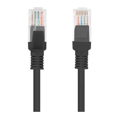 Patchcord CAT.5E utp 20M black fluke pass lanberg