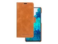 Pouzdro s klopou pro mobilní telefon - kůže full-grain - bronz - pro Samsung Galaxy S21 FE 5G