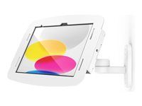 Compulocks iPad 10th-11th (A16) Gen Space Enclosure Swing Wall Mount White - Montážní sada (kryt, držák VESA s kyvným ramenem) - výkyvné rameno - pro tablet - uzamykatelný - vysoce kvalitní hliník - bílá - velikost obrazovky: 10.9" - montáž na stenu, na stul, upevnitelné na stul - pro Apple 10.9-inch iPad (10. generace)