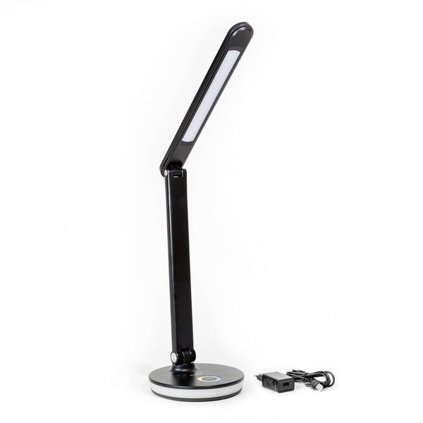Platinet PDL400RGBB stolní LED lampa 12W stmívatelná, dotykové ovládání, USB port, černá