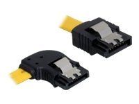 Kabel SATA - Serial ATA 150/300 - SATA (F) do SATA (F) - 50 cm - opatřený západkou, levý úhlový konektor, přímý konektor - žlutá