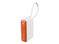 HyperJuice Flex Mini - Power banka - 10000 mAh - 30 watt - PD (USB-C) - vermillionová oranžová