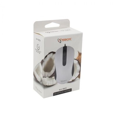 SBOX M-901W, Optická myš drátová 3D Optical wht