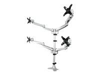 Heavy-duty VESA Mount (ARMQUADPS) - Montážní sada - nastavitelné rameno - pro 4 monitory - hliník - stříbrná - velikost obrazovky: 13"-27" - upevnitelné na stůl - kompatibilní s TAA