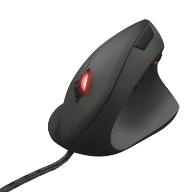 TRUST GXT 144 Rexx/Vertikální/Optická/Pro praváky/6 000 DPI/Drátová USB/Černá