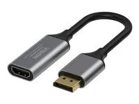 VISION - Video adaptér - DisplayPort s piny (male) do HDMI se zdířkami (female) - černá - podpora 4K60Hz