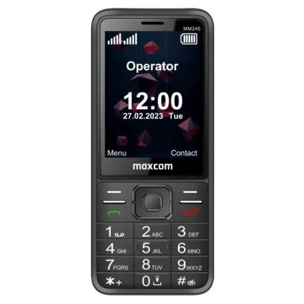 MAXCOM MM245, Telefon DUAL Sim, černý
