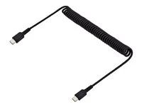 Durable Male to Male USB, Black - USB kabel - USB-C (M) do USB-C (M) - USB 2.0 - 3 A - 1 m - svinutý - černá