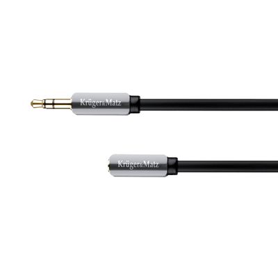 Kabel Jack 3,5 mm konektor/Jack 3,5 mm zdířka 1m KRUGER & MATZ KM0315