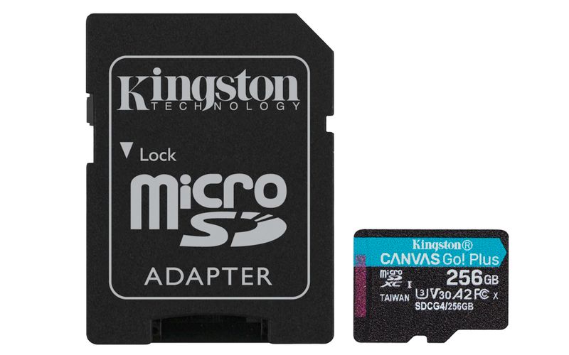Kingston Canvas Go Plus A2/Micro SDXC/256GB/UHS-I U3 / Class 10/+ Adaptér