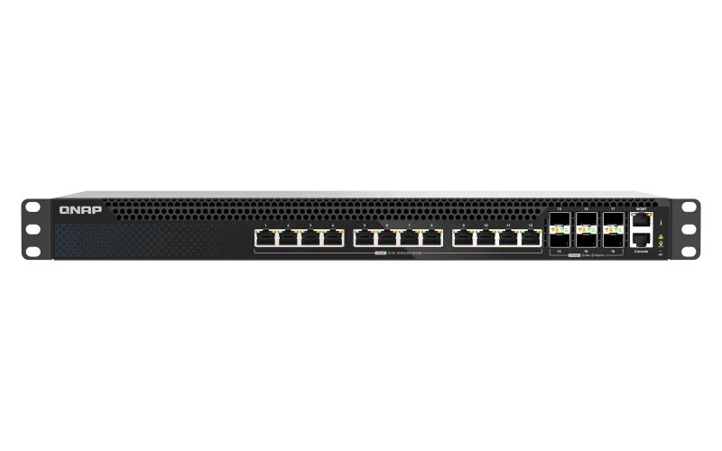QNAP riadený switch QSW-M5218-6F12T (6x 25GbE SFP28 port, 12x 10GbE RJ45 port, L3)