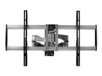 Startech Full Motion TV Wall Mount, Heavy Duty Articulating TV Wall Mount Bracket for 32" to 75" (165lb/75kg) VESA Display, Universal Adjustable Tilt/Swivel Flat Screen Arm, Silver - Cable Management (FPWARPS) - Držák - pro televize - plast, hliník, ocel - cerná, stríbrná - velikost obrazovky: 32"-75" - montáž na stenu