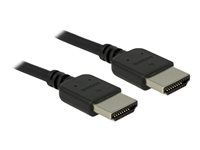 Prémiově vysoká rychlost - kabel HDMI s ethernetem - HDMI s piny (male) do HDMI s piny (male) - 1.5 m - trojnásobně stíněná kroucená dvoulinka - černá - podporuje 4K, podpora Dolby DTS-HD Master Audio