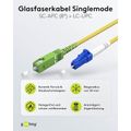 Optický kabel LC-SC/APC Simplex OS2 (9/125) 15m