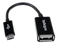 Micro USB Male to USB A Female On-The-GO Host Cable Adapter (UUSBOTG) - USB adaptér - USB (F) do Micro USB typ B (M) - USB 2.0 OTG - 12.7 cm - černá - pro P/N: ST4300U3C1, ST4300U3C1B