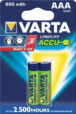 Varta LongLife Accu AAA 2x R2U 800mAh