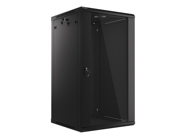 Lanberg 19" racková skříň pro montáž na stěnu 22u/600x600 (flat pack) černá V2