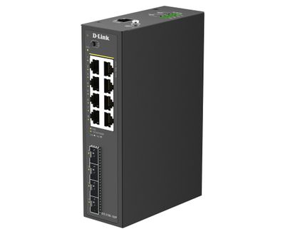 D-Link DIS-210G-12UP 12-Port Gigabit Industrial PoE++ Smart Managed Switch with 4 x SFP Ports