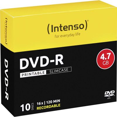 INTENSO DVD-R Slim Case 4,7GB PRINT 10ks
