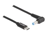 Elektrický kabel - USB-C (M) do DC jack 5,5 x 1,7 mm (M) pravoúhlý - 20 V - 3 A - 1.5 m - černá