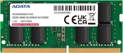 Adata/SO-DIMM DDR4/8GB/2666MHz/CL19/1x8GB