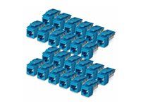 Konektor keystone - 90°, 110 punch down - CAT 6 - UTP - RJ-45 - modrá - kompatibilní s TAA (balení 24)