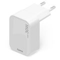 HAMA GaN, rychlonabíječka, 1x USB-C PD/QC, 30W, bílá