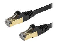 Category 6A - 26AWG (6ASPAT750CMBK) - Patch kabel - RJ-45 (M) do RJ-45 (M) - 7.5 m - STP - CAT 6a - lisovaný, provedení bez hrbolků - černá