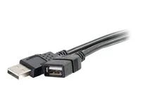 USB A to USB A Extension Cable - USB 2.0 - M/F - Kabel USB - USB (M) do USB (F) - 3 m - černá