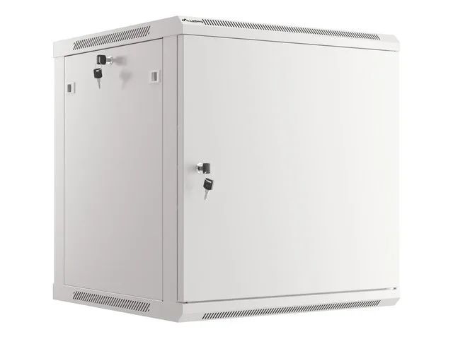 Lanberg racková skříň 19" nástěnná 12u/600x600 pro vlastní montáž s kovovými dveřmi šedá