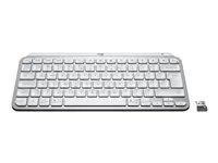 Klávesnice - podsvícená - bezdrátový - Bluetooth LE - AZERTY - francouzská - bledě šedá