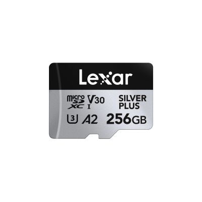 Lexar 256GB H-P Silver Plus microSDXC s adp C10 A2