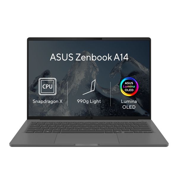 ASUS Zenbook A14/UX3407QA-OLED609W/SD-X1-26-100/14"/WUXGA/16GB/512GB/Adreno/W11H/Gray/2R