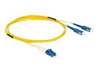 Síťový kabel - jednoduchý režim LC (M) do jednoduchý režim SC (M) - 2 m - optické vlákno - 9 / 125 mikron - OS2 - neobsahuje halogen - žlutá