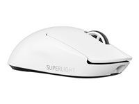 Myš - hraní - optický - 5 tlačítka - bezdrátový - 2.4 GHz - přijímač USB Logitech LIGHTSPEED - bílá