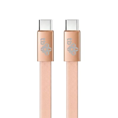 TB plochý kábel USB-C na USB-C, 1m, oranžový